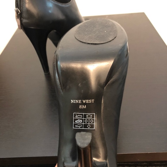 Nine West peep toe leather booty - Picture 3 of 4